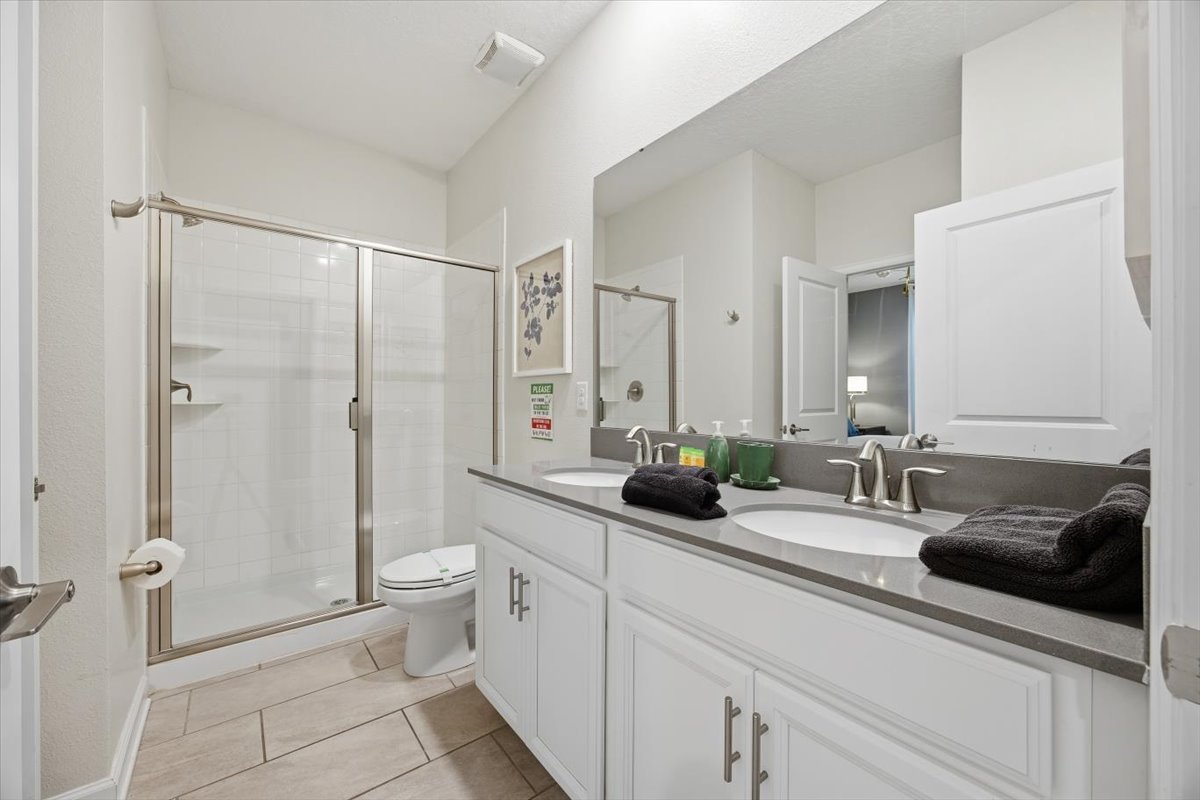 Bathroom with walk-in shower