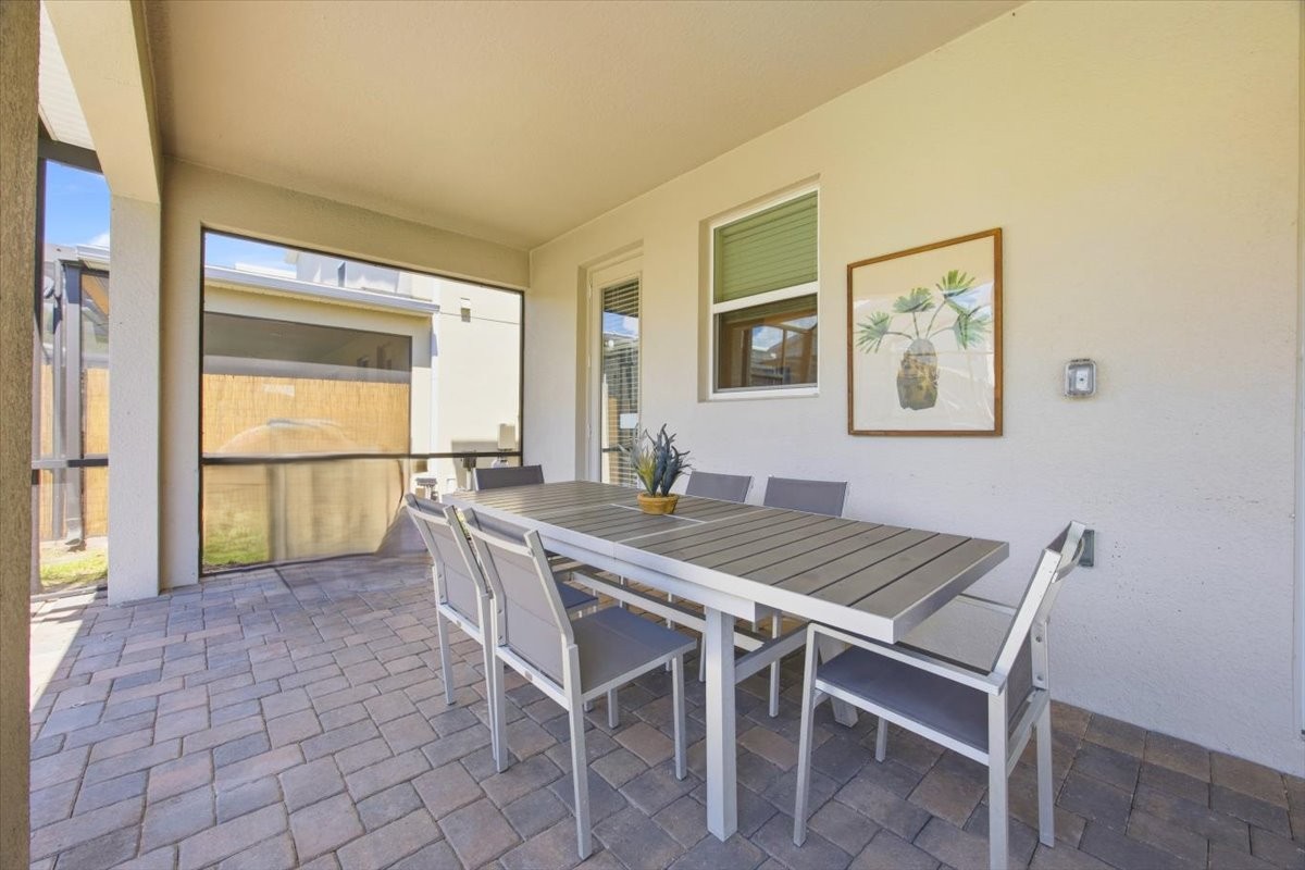 Outdoor dining area