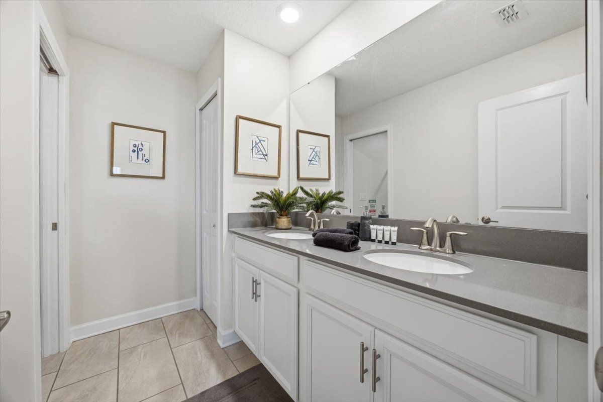 Bathroom with double vanity