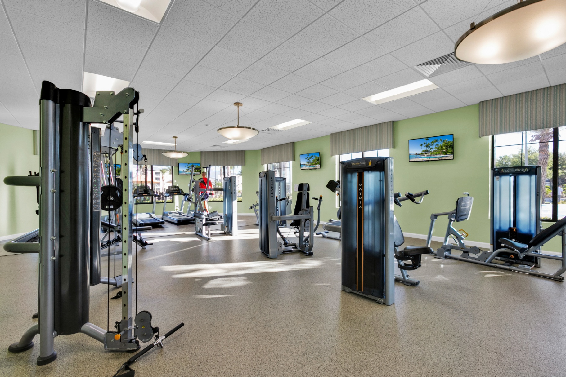 Fully equipped resort fitness center